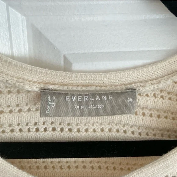 Everlane Cream Sleeveless Knit Top- size Medium - Picture 2 of 6